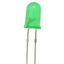 LED, grön lysdiod 5 mm, 5-pack